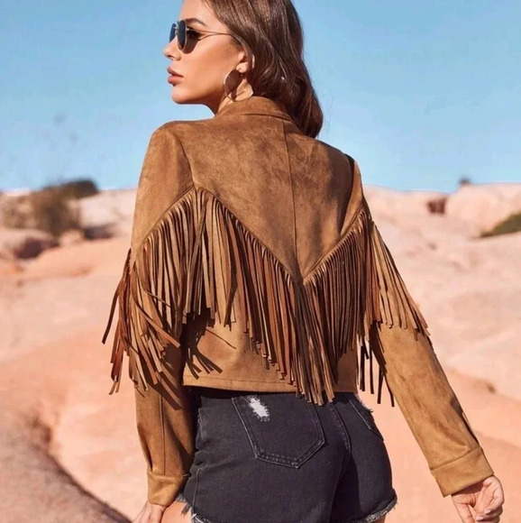 Women'S Suede Fringe Jacket - Picture 2 of 6